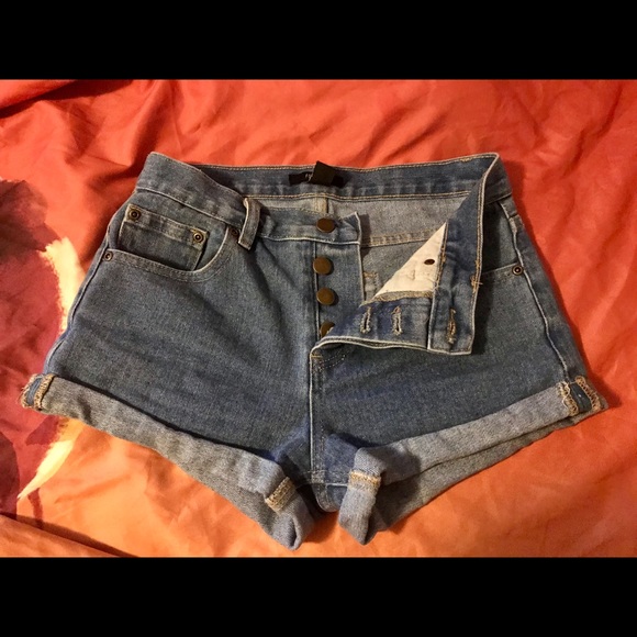 Forever 21 high rise cuffed shorts 25 - Picture 2 of 4